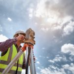 Surveyor,Equipment.,Surveyors,Telescope,At,Construction,Site,Or,Surveying,For